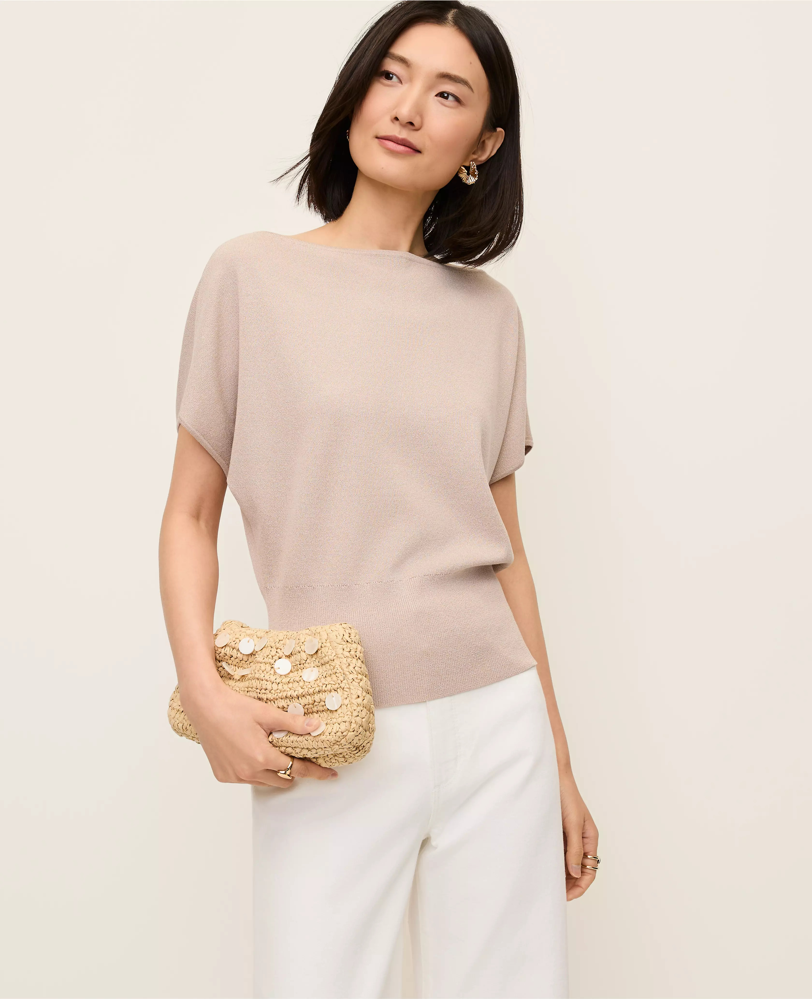 Dolman Boatneck Sweater Top | Ann Taylor