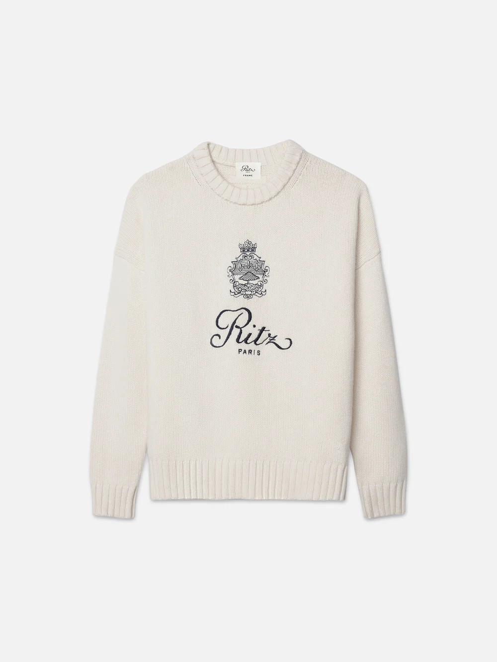 Ritz Unisex Cashmere Sweater -- Off White | Frame Denim