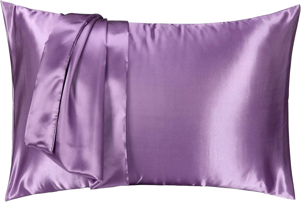 Hugs Living Silky Satin Pillowcase, Cooling and Gentle on Hair and Skin, 2 Pack (Purple, Queen: 2... | Amazon (CA)