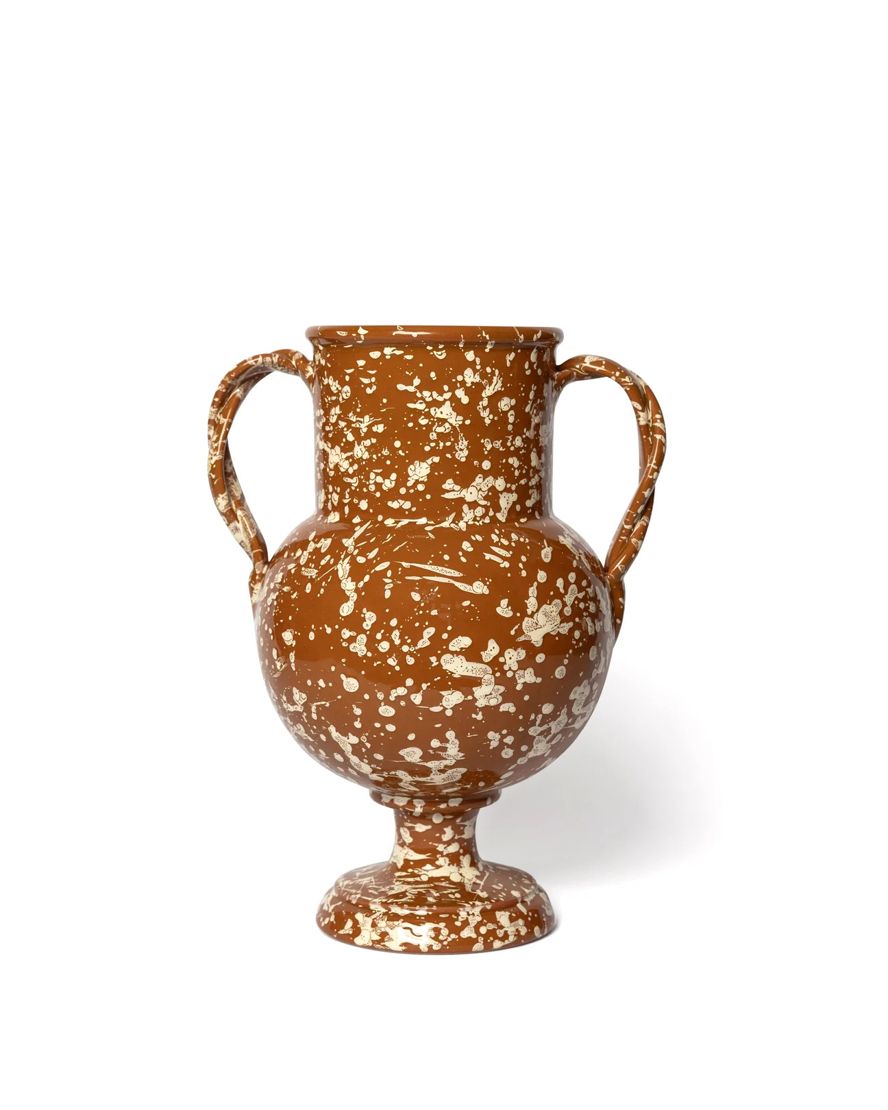 Splatter Handcrafted Ceramic Verona Vase With Handles| Sharland England by Louise Roe | Sharland England