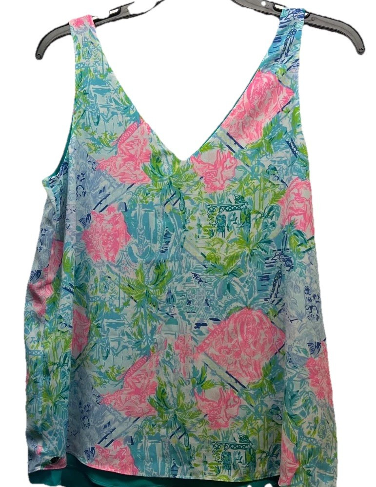 Lilly Pulitzer Small Bohemian Queen Lileeze FLORIN TOP Reversible V-Neck Tank | eBay US