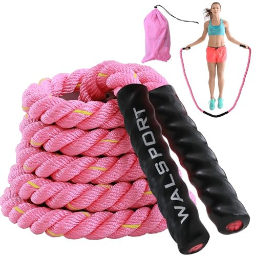 Weighted Jump Rope for Fitness – Heavy Skipping Rope for Women & Adults, Ideal for Home Gym Workouts, Strength Training, Weight Loss, and Boxing (Pink 1.5 lb) | Amazon (US)