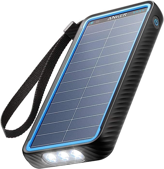 Anker Solar Power Bank, PowerCore Solar 10000 Dual-Port Solar Charger with Flashlight, IP64 Splas... | Amazon (US)