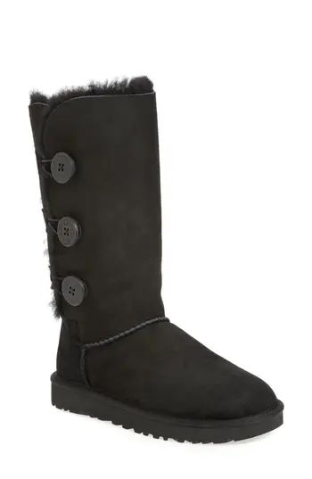Women's Ugg 'Bailey Button Triplet Ii' Boot, Size 5 M - Black | Nordstrom