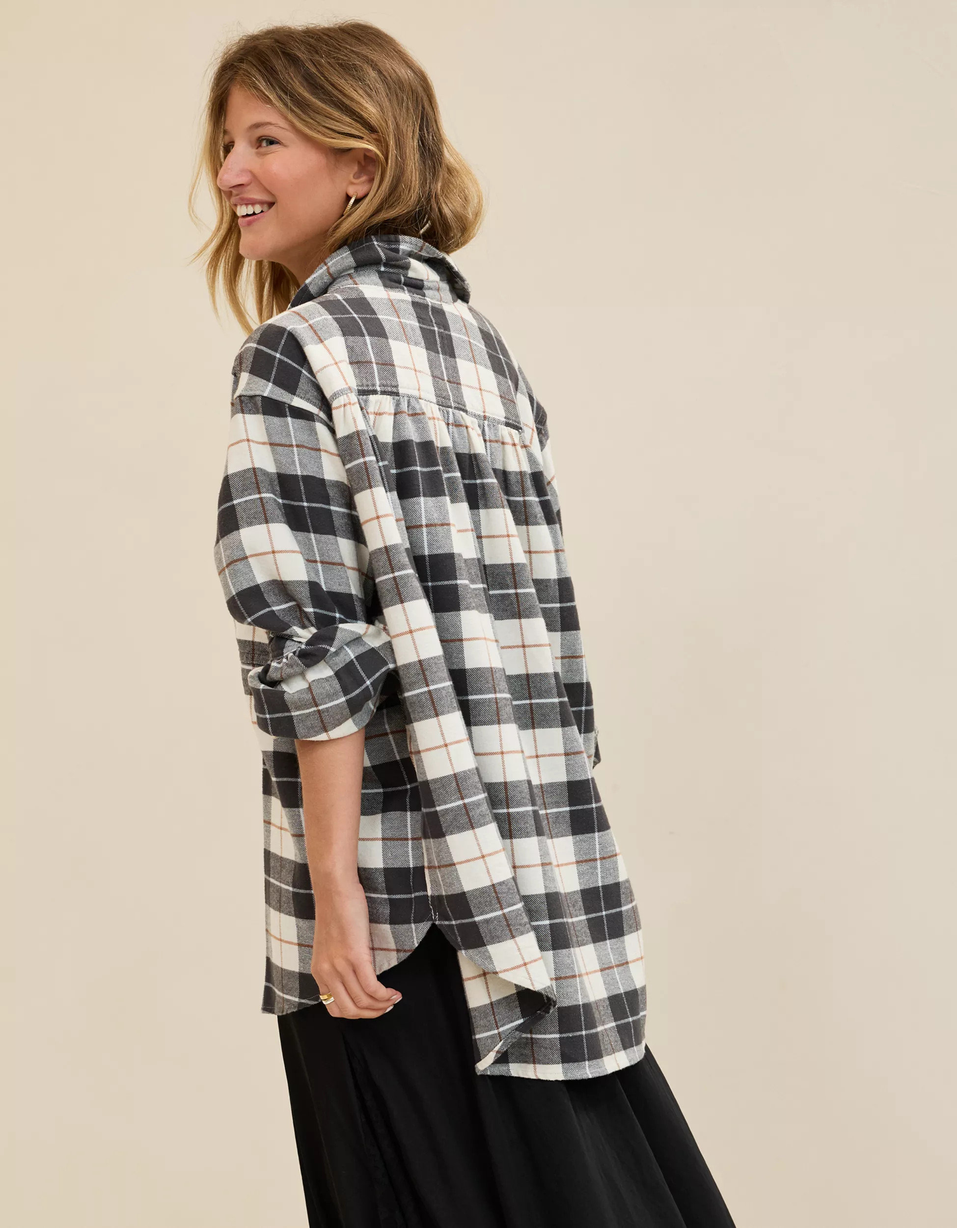 Aerie Anytime Fave Flannel Button Down Shirt | Aerie