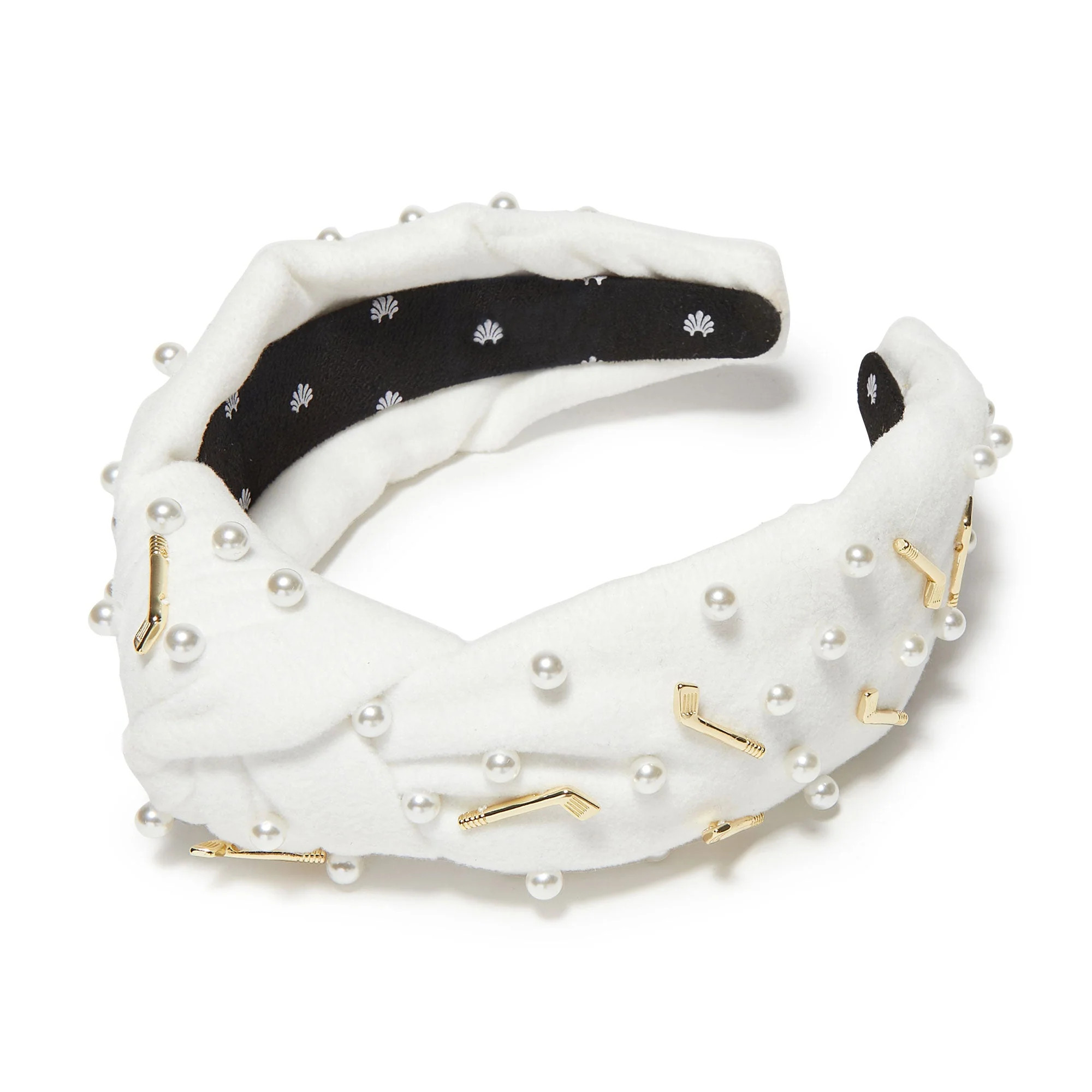 WHITE GOLF KNOTTED HEADBAND | LELE SADOUGHI