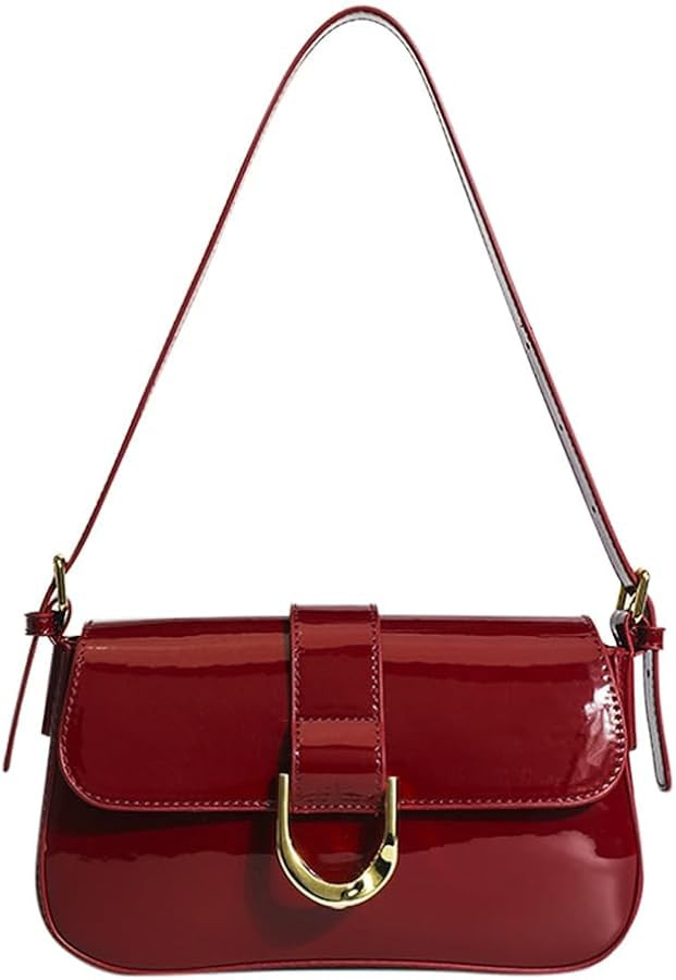 Women's Crescent Shoulder Bags Retro Y2k 90s Hobo Handbags Top Handle Faux Leather Underarm Bag F... | Amazon (US)