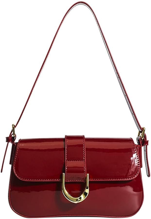 Women's Crescent Shoulder Bags Retro Y2k 90s Hobo Handbags Top Handle Faux Leather Underarm Bag F... | Amazon (US)