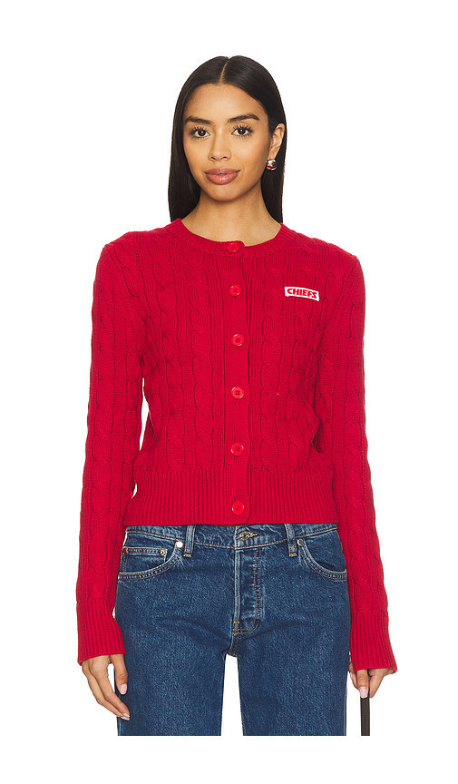 Terez x REVOLVE Chiefs Knit Cardigan in Red. Size M. Also in L, S, XL, XS, XXS. | Revolve Clothing (Global)