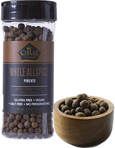 Cerez Pazari Allspice Whole 4.4 oz Premium Grade, %100 Natural, Freshly Packed, Non-GMO, Gluten F... | Amazon (US)