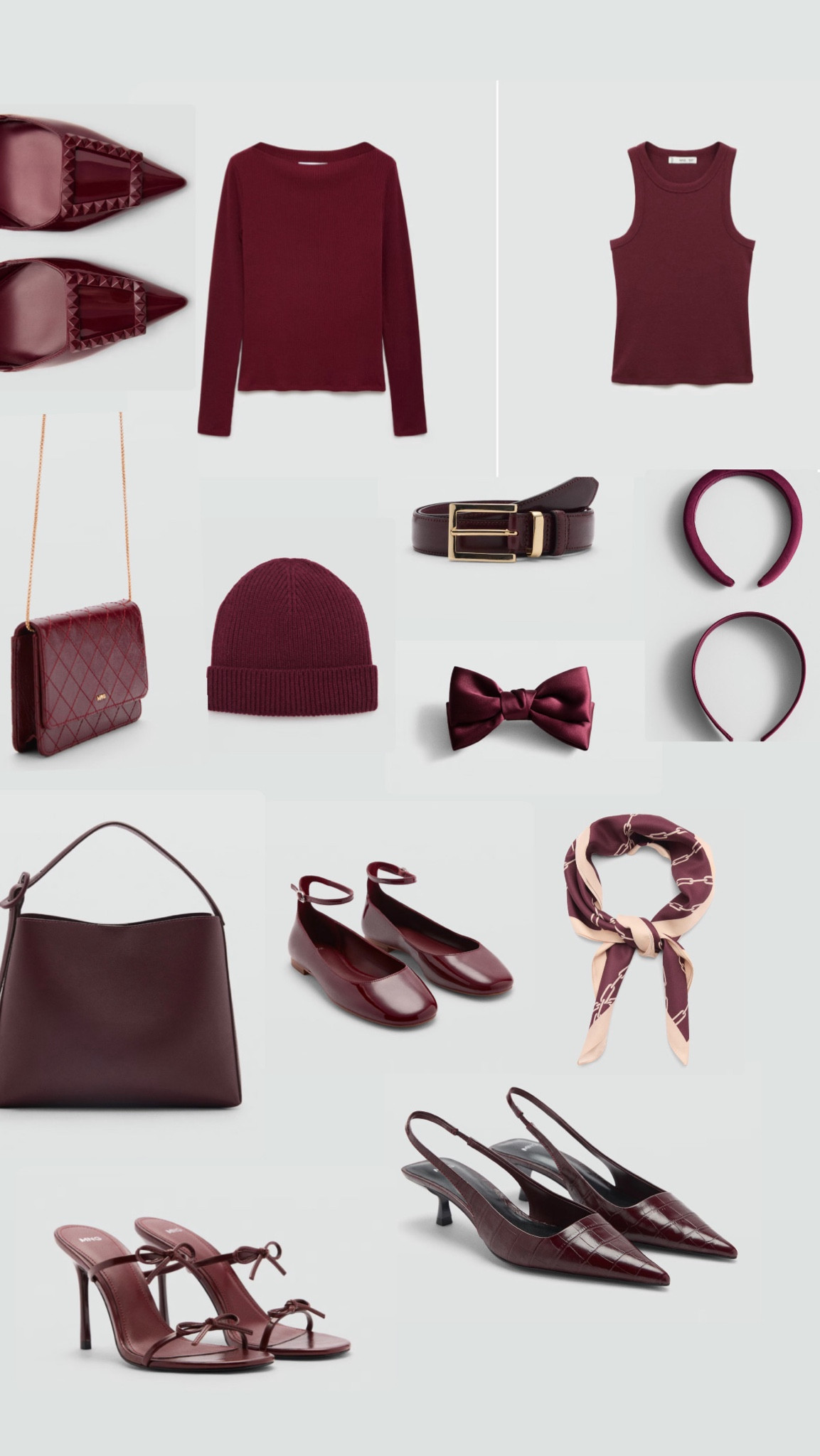 Burgundy trend 
#burgundy #red #autumn #fall #autumncolours #accessories #mango 

#LTKbag #FashionMonth #LTKautumn