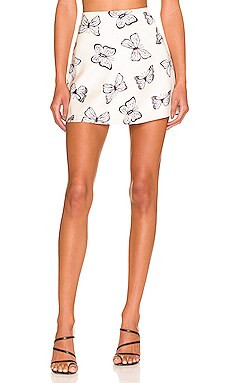 MORE TO COME Araceli Mini Skirt in Champagne from Revolve.com | Revolve Clothing (Global)