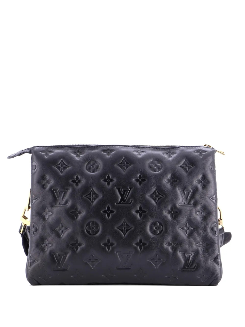 Louis Vuitton Pre-Owned Coussin Bag Monogram Embossed Lambskin PM crossbody bag - Black | Farfetch Global