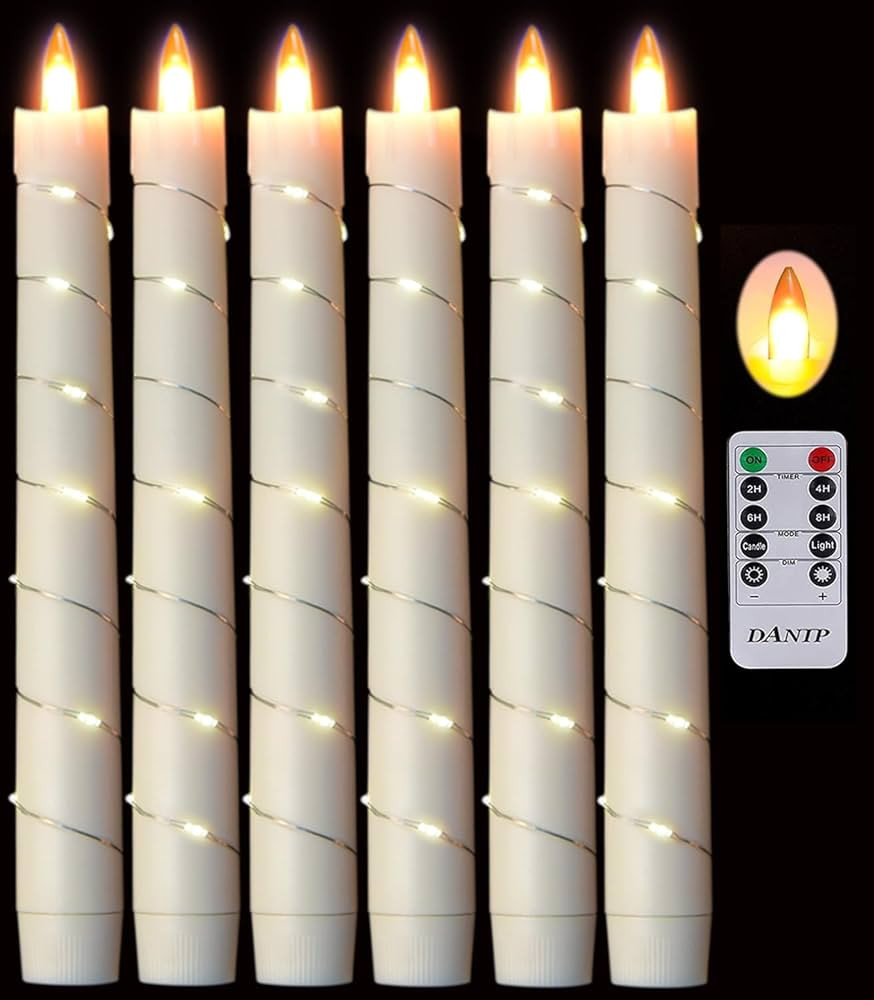 danip flameless Cone Candle, Patented Starlight String, with 11 Timing Key Remote Control, Batter... | Amazon (US)