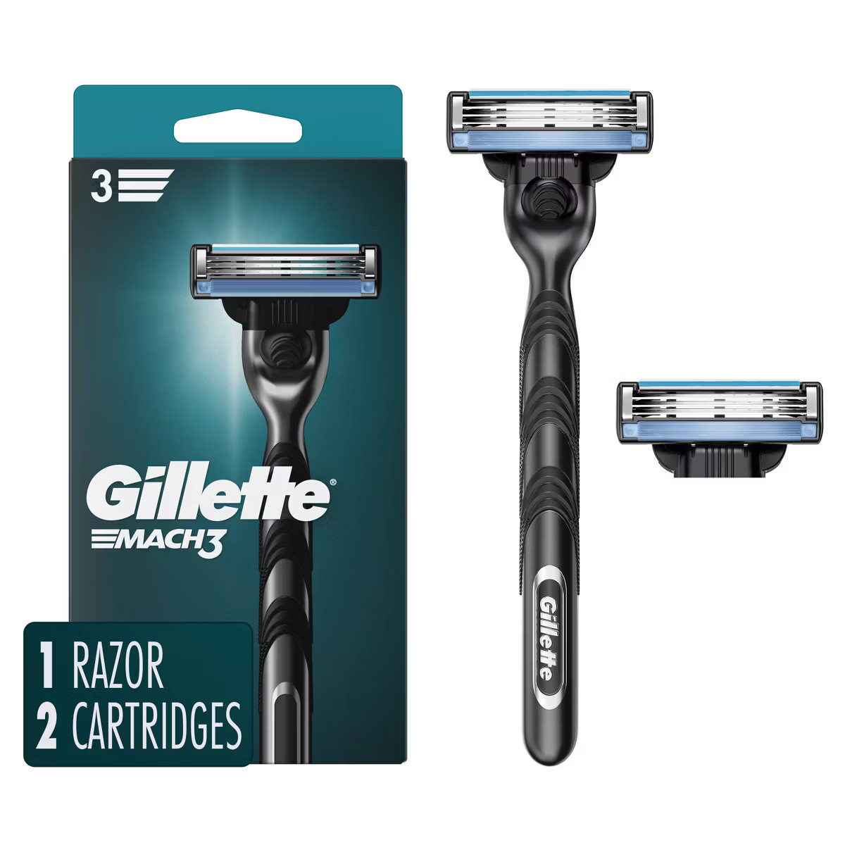 Gillette Mach3 Men's Razor + 2 Razor Blade Refills | Target