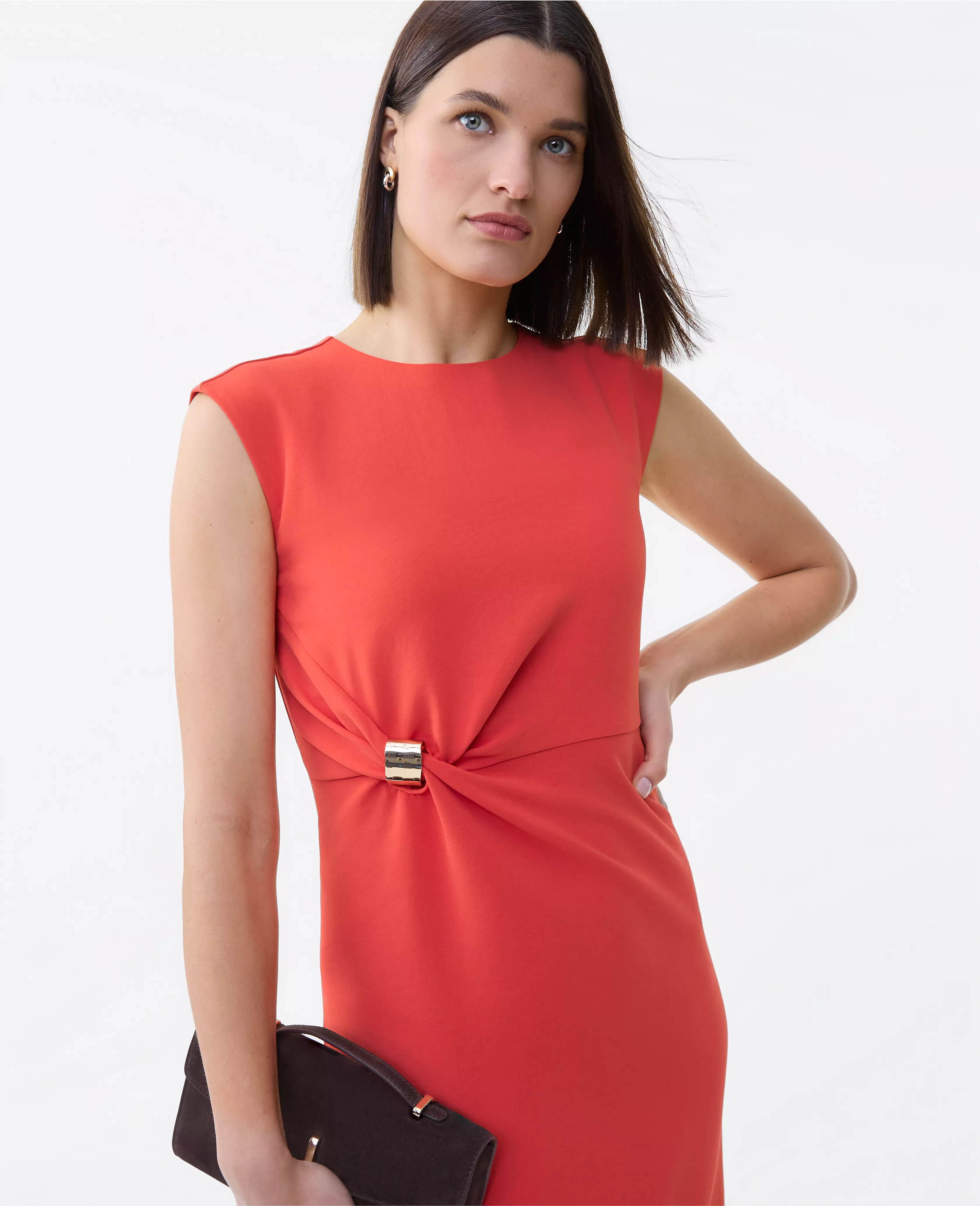 Crepe Twist Sheath Dress | Ann Taylor
