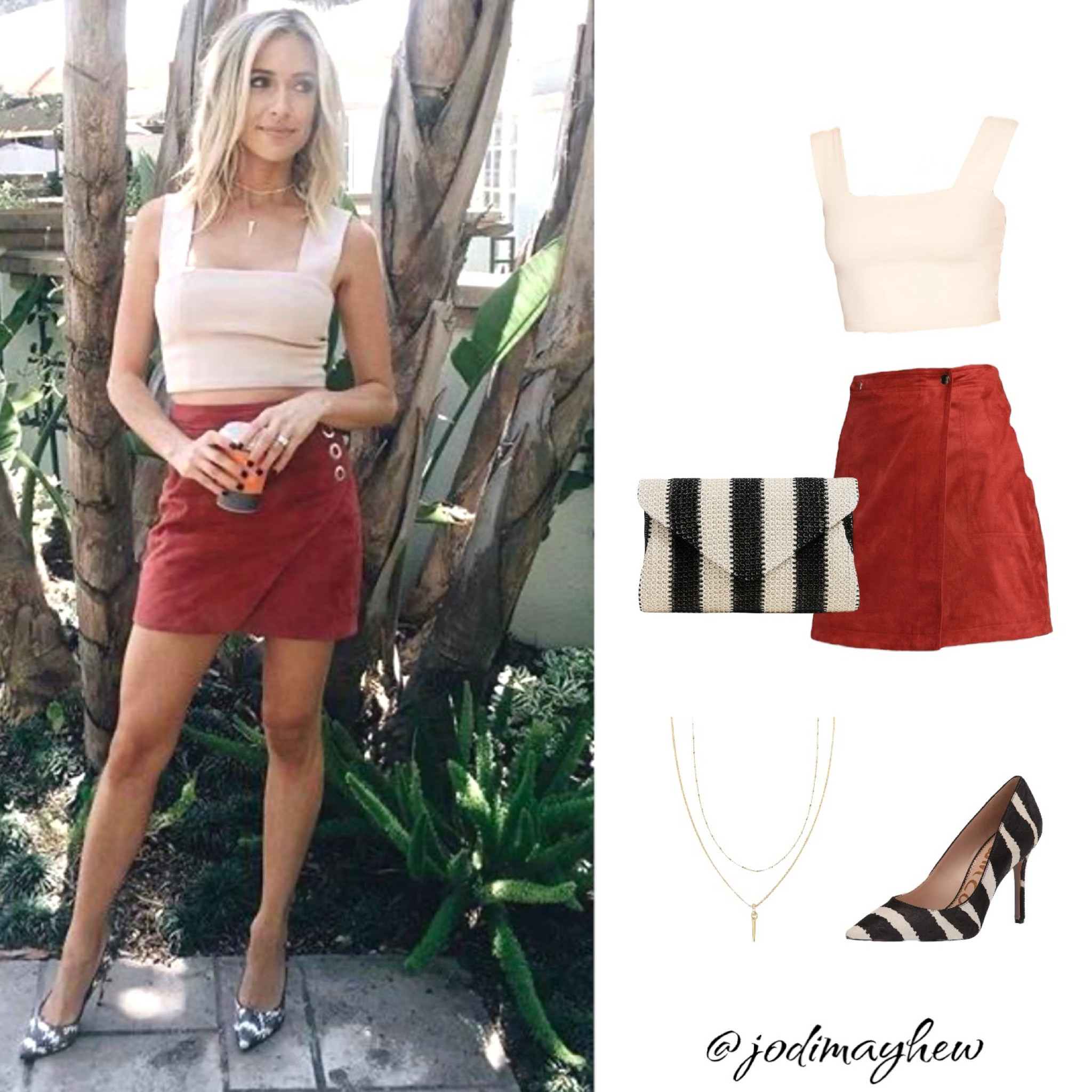 Kristin Cavallari Outfit Inspo ♥️ …

#kristin #cavallari #outfit #inspo #ideas #skirt #mini #burgundy #fall #spring #summer #black #white #stripes #clutch #heels #shoes #necklace #gold #crop #tank #celeb #style #affordable #purse 



#LTKFind #LTKstyletip #LTKunder100