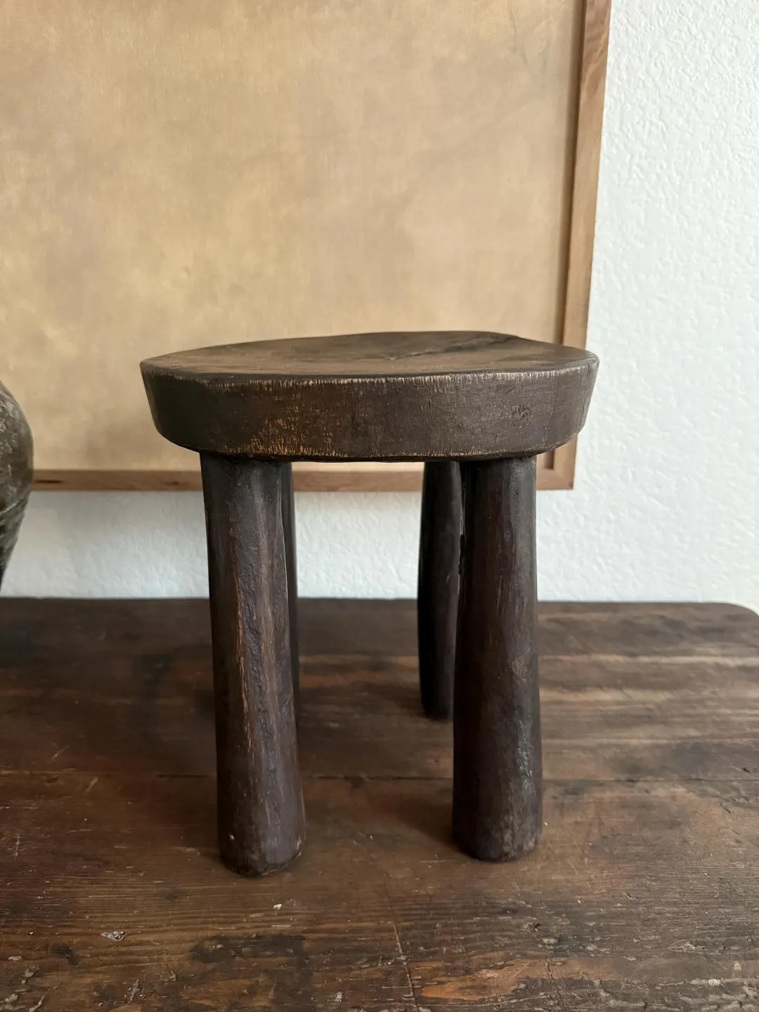 Round Vintage African Senufo Stool | Etsy (US)