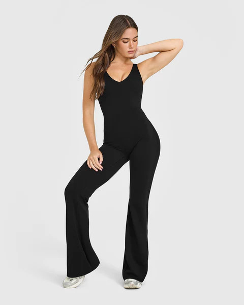 SoftMotion™ Scoop Back Flared All In One Long 
 Black | Oner Active (UK / US)