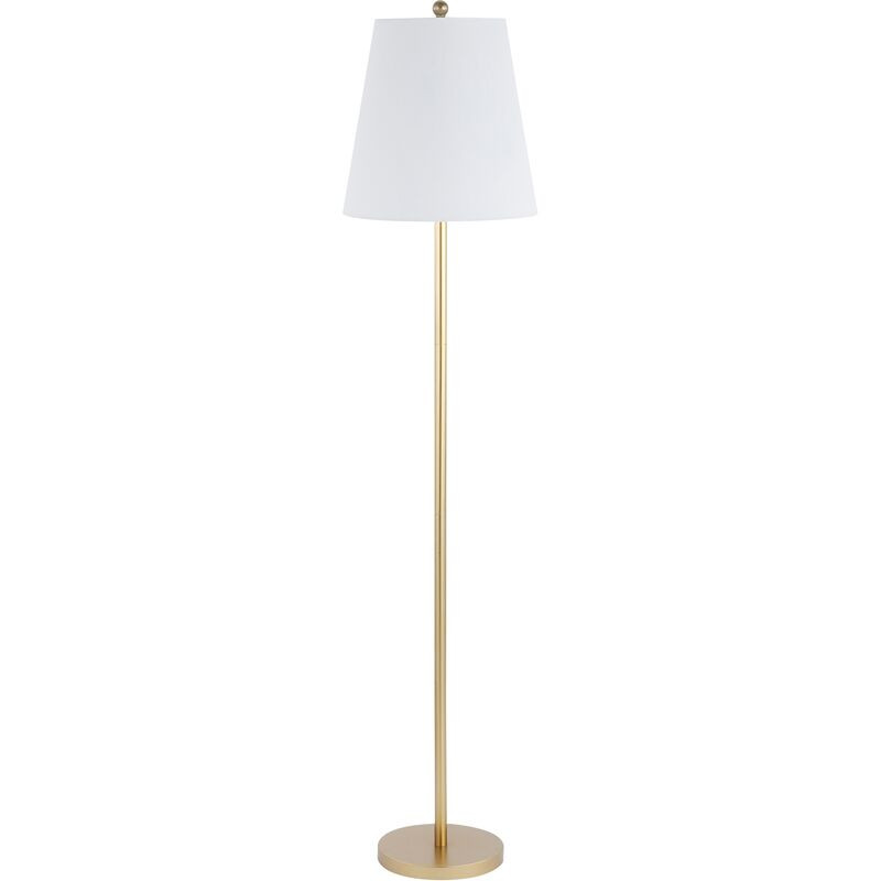 Hollie Metal Floor Lamp, Gold/White | One Kings Lane