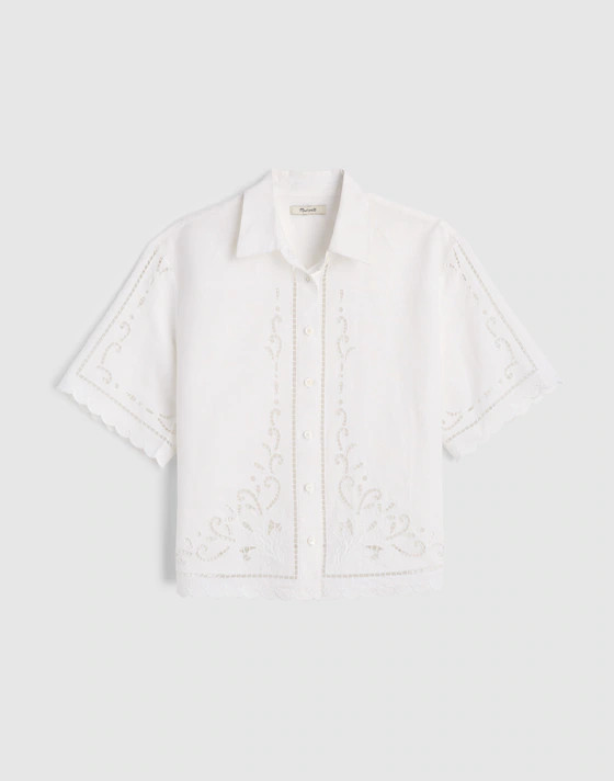 Eyelet Boxy Shirt | Madewell