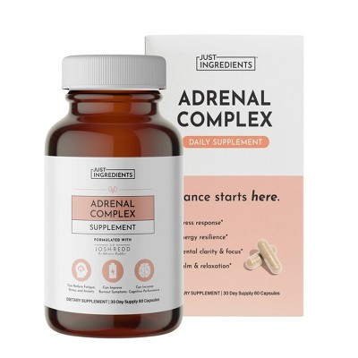 Just Ingredients Adrenal Complex Supplement Capsules - 60ct - 30 servings | Target