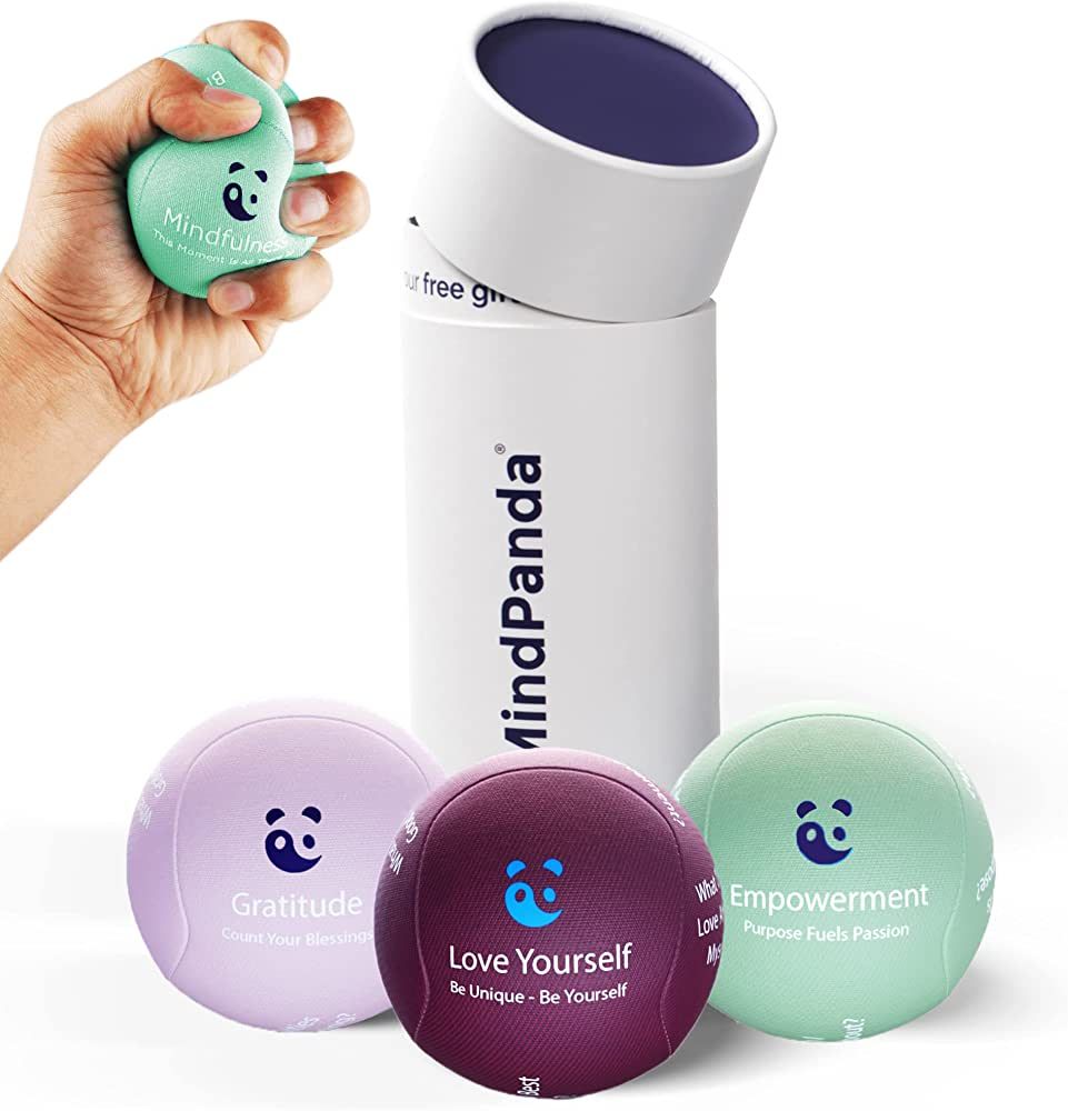 MindPanda Therapy Stress Balls - Designed To Target Anxiety & Stress Relief For Adults, Lightly S... | Amazon (US)