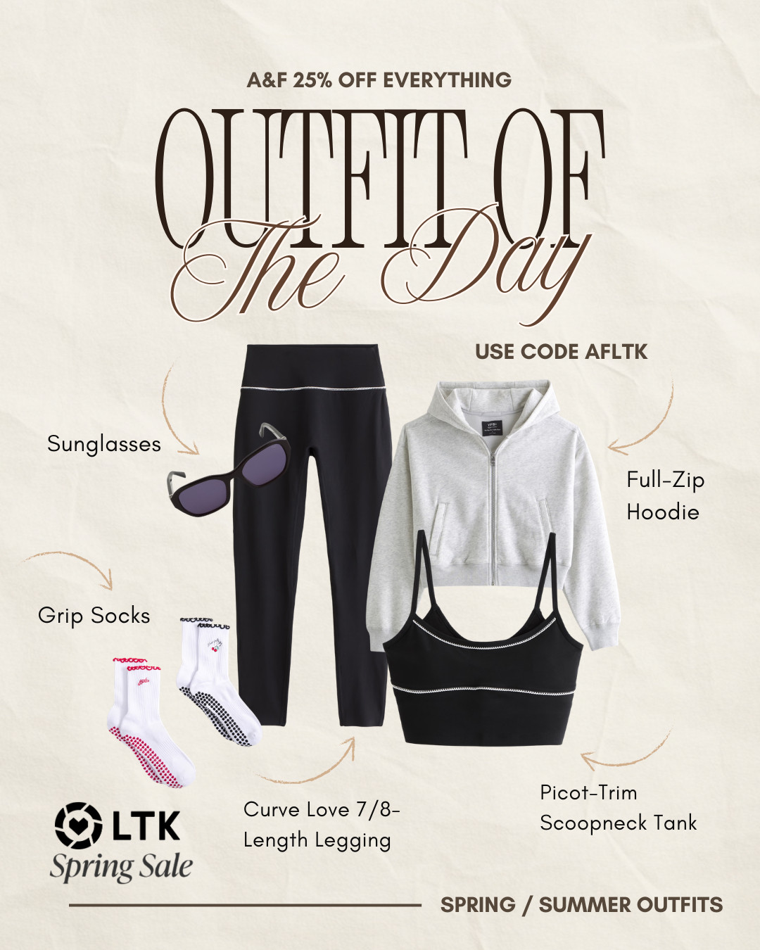 Such a good athleisure outfit from Abercrombie and everything is 25% off right now with code AFLTK. The Curve Love leggings and the picot-trim tank are my favorites — such an easy everyday set for running errands, Pilates, or travel.
spring outfits 2026, date night outfits, easter basket stuffers, easter dress women, vacation outfits beach, st patricks day outfit women, spring dresses, work outfits, plus size fashion, spring break outfits, abercrombie sale, abercrombie outfits, abercrombie activewear, athleisure outfit women, pilates outfit, everyday athleisure, casual spring outfits, travel outfit women 

 #LTKSpringSale #LTKootd #LTKSaleAlert