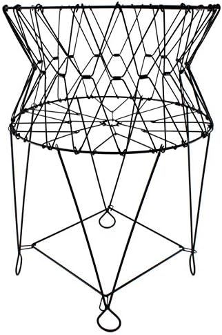 AuldHome Vintage Laundry Basket (Black), French Country DECORATIVE Wire Folding Laundry Hamper | Amazon (US)