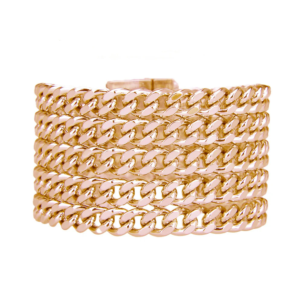 Gold Curb Chain Cuff | Victoria Emerson