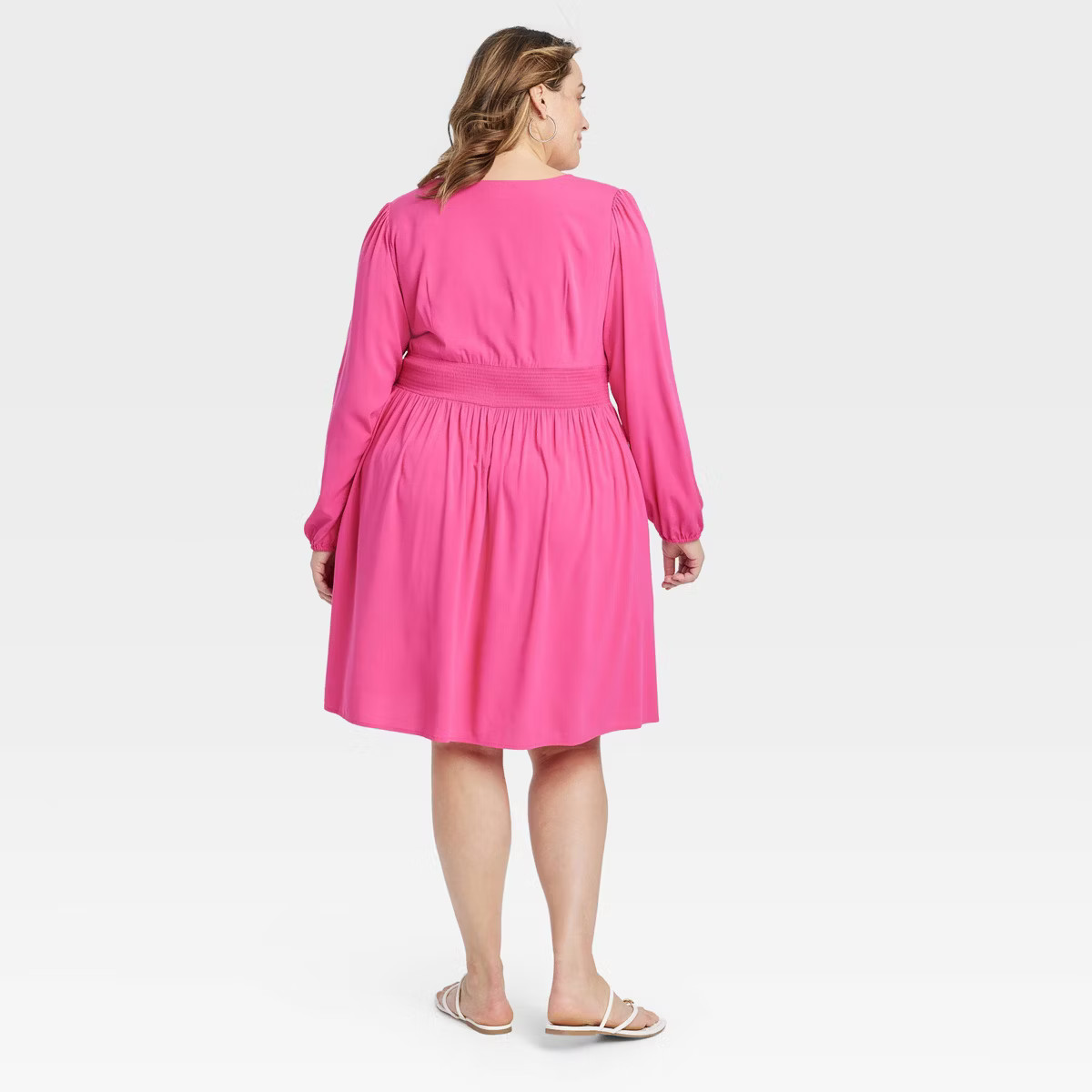 Women's Balloon Long Sleeve Corset Dress - Ava & Viv™ | Target