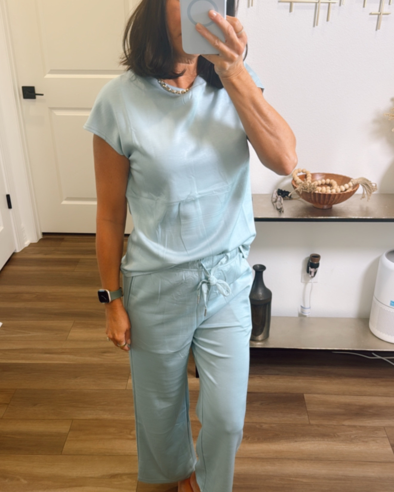 This Amazon two-piece set is a must. The softest fabric, drawstring waist, and comfy-chic vibes that are perfect for lounging, errands, travel days — you name it. Comes in a bunch of colors and fits true to size. Wearing size small  💫 #everydaystyle #amazonfind #comfyfit #summerstyle #traveloutfit #amazonfashion #summerstyle #travellooks 

#LTKFindsUnder50 #LTKFindsUnder100 #LTKTravel