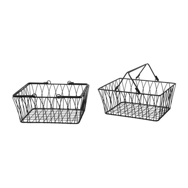 Montanez Twist Handled Metal/Wire Basket | Wayfair North America