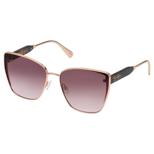 Jessica Simpson Metal Square Glam with Slim Rose Gold Frame and Tortoiseshell Temple Detail | Amazon (US)