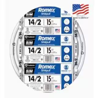 15 ft. 14/2 Solid Romex SIMpull CU NM-B W/G Wire | The Home Depot