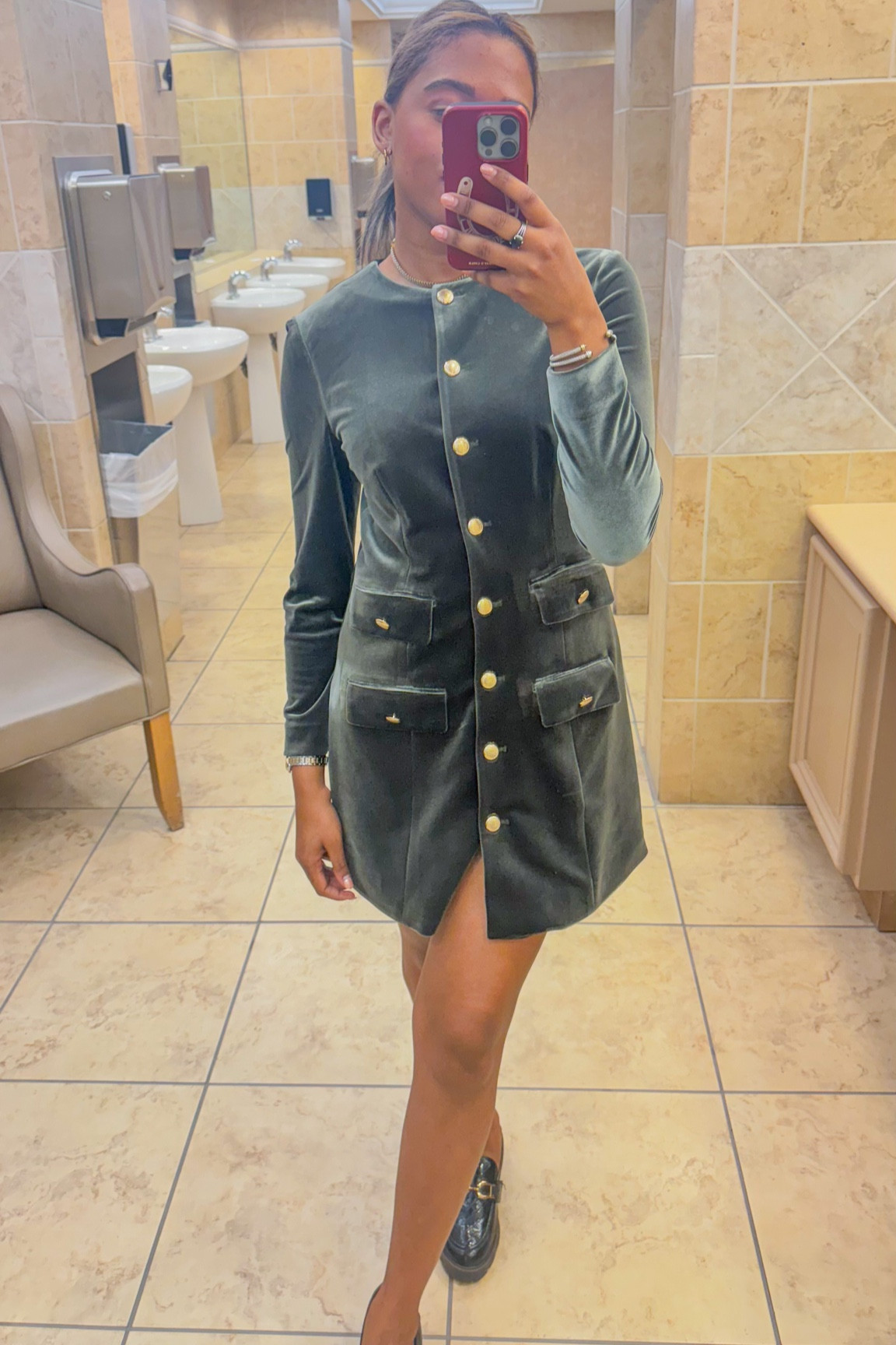 Dress is from Dillards Lily Sisto collection, I basically bought every piece haha, but very flattering dress! On sale !

#dillards, #giannibini, #dress, #winterdress, #winter #fancydress #loafers, #dressup, #flattering, #reduced #sale 

#LTKSeasonal #LTKSaleAlert #LTKWorkwear