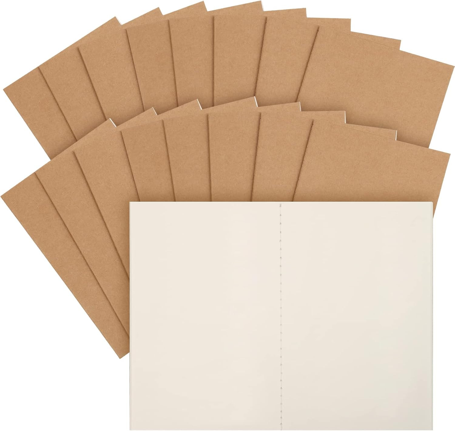 EOOUT 16pcs A5 Kraft Notebooks Blank Page Journals in Bulk 8.3 X 5.5 Inch 60 Pages 80gsm Travel J... | Amazon (US)