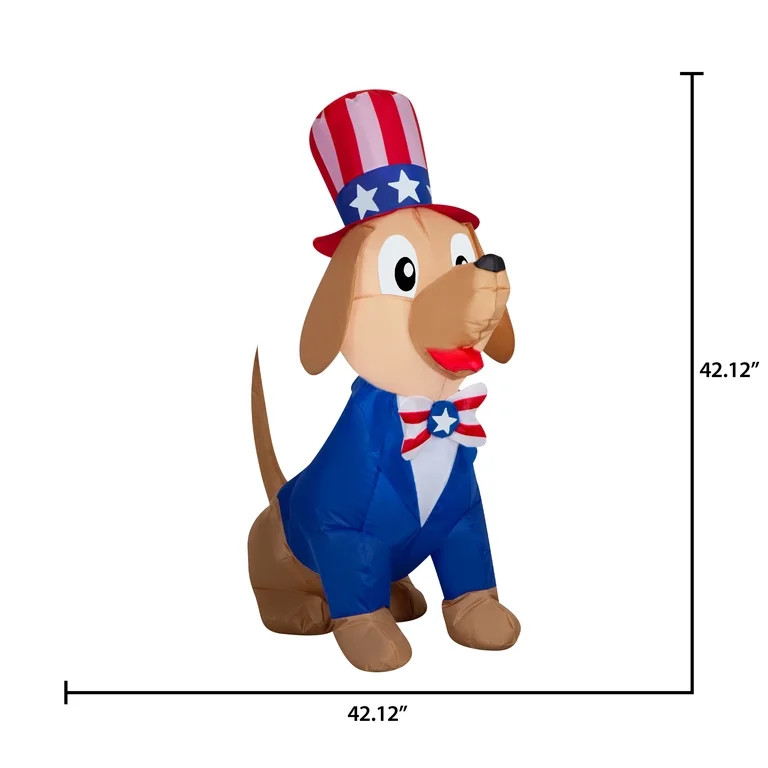 Pooch Airblown Yard Inflatable, Multicolor, 42", Patriotic by Way To Celebrate | Walmart (US)
