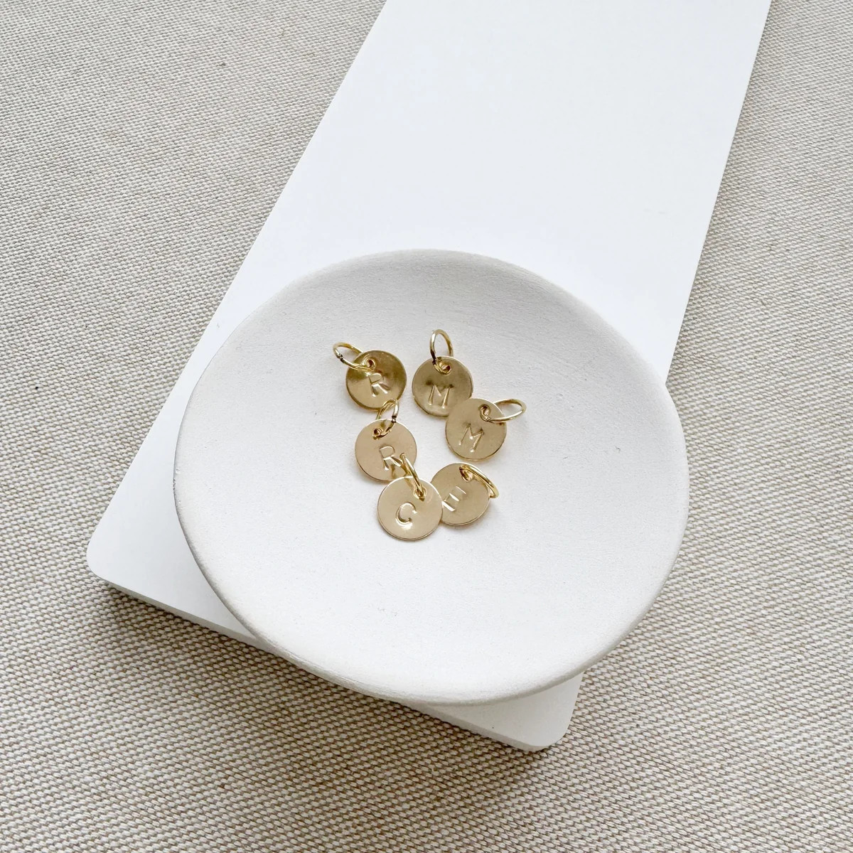 Initial Disc Bijou Charm | Personalized Classic | Sarah Cornwell Jewelry