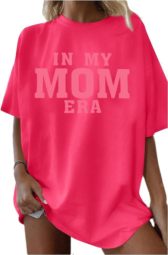Mama Oversize Shirt Mom T-Shirt: Women in My Mom Era Graphic Shirts Blessed Mommy Life Tees Summe... | Amazon (US)