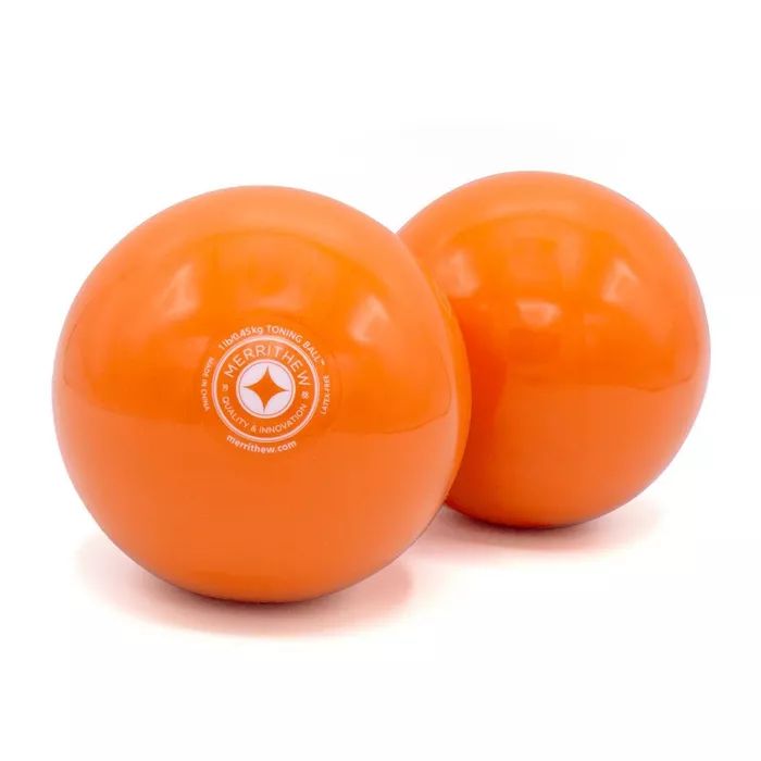 Stott Pilates Toning Ball 2pk - Orange 1lbs | Target