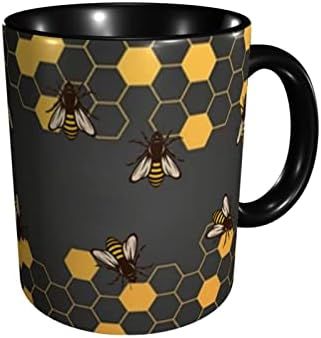 Honeycomb Bee Coffee Mug 11oz - Funny Ceramic Tea Cup for Men Women Office and Home Novelty Mugs ... | Amazon (US)