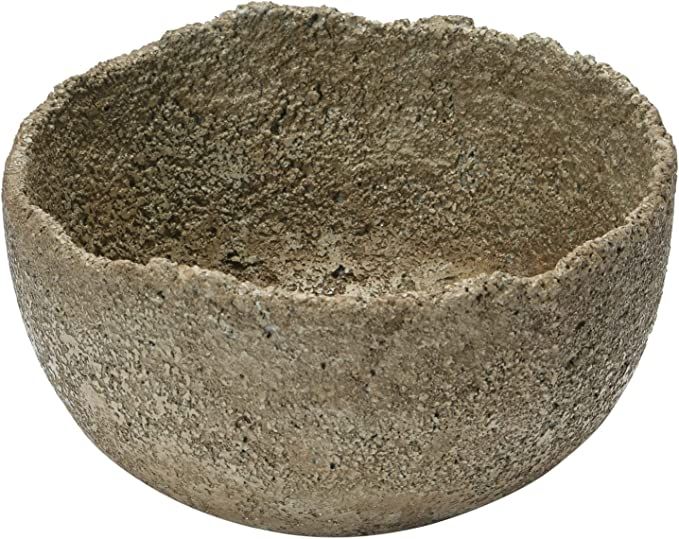 Creative Co-Op Decorative Textured Sandstone Bowl, 9" L x 9" W x 5" H, Brown | Amazon (US)