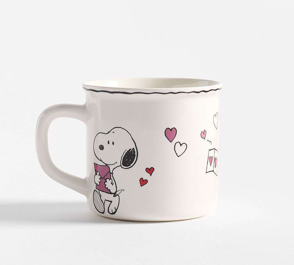 Peanuts Snoopy™ Hearts Stoneware Decal Mug | Pottery Barn (US)