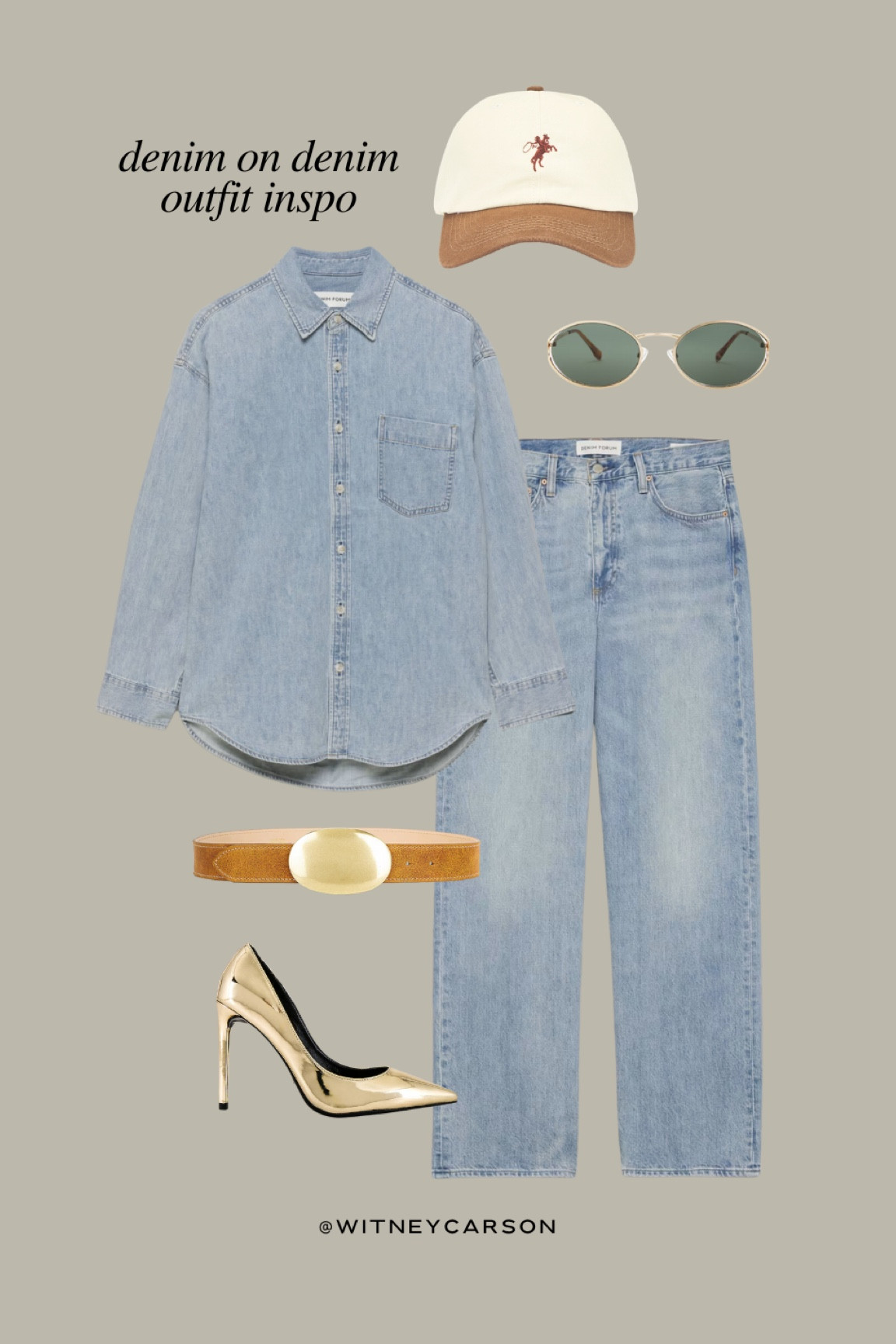 denim on denim 🤍 

denim l denim outfit l heel 