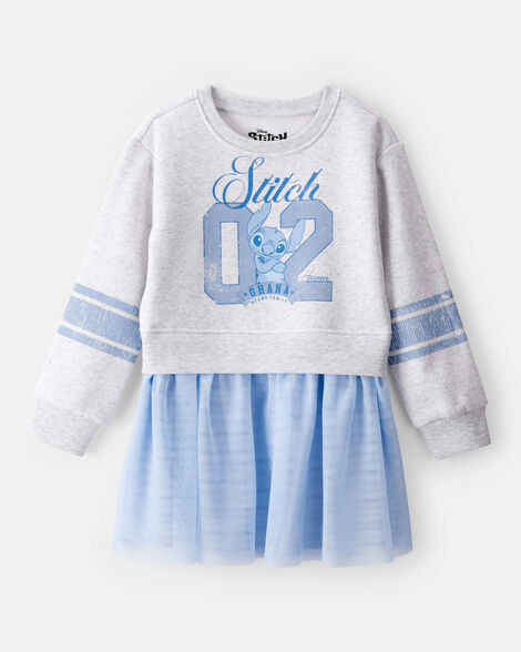 Girls Disney© Lilo & Stitch Long-Sleeve Dress - Blue | Carter's Inc