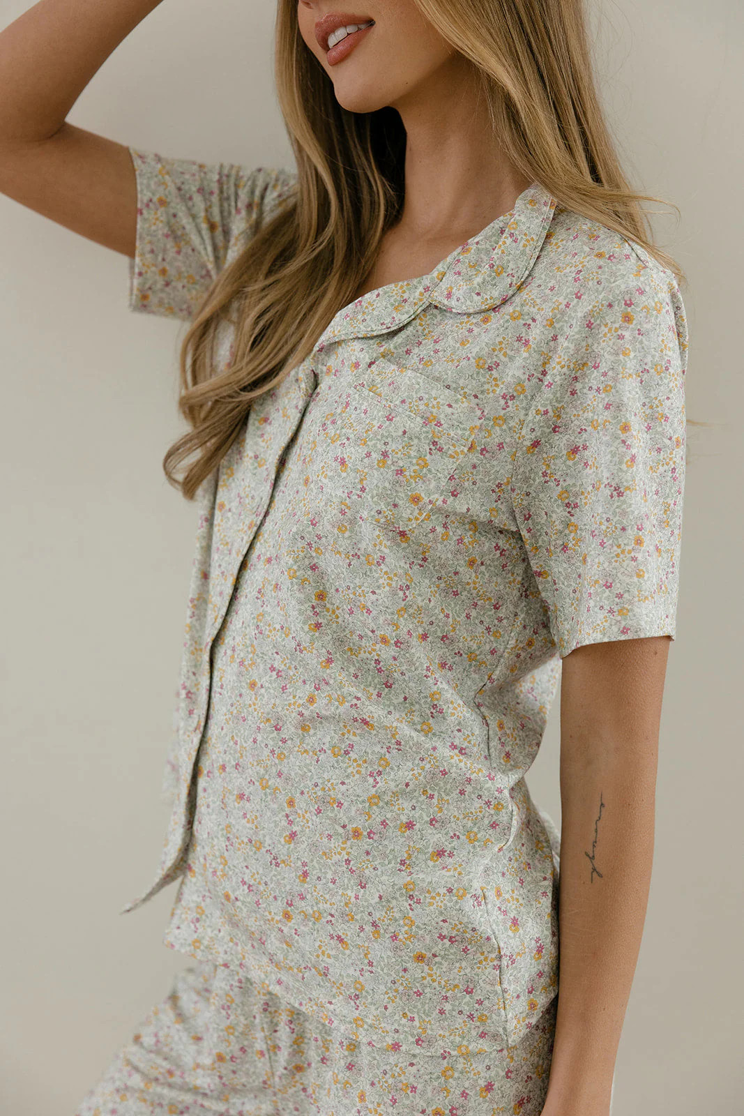 Women's Button Down Set in Petal Garden | Walli Cases