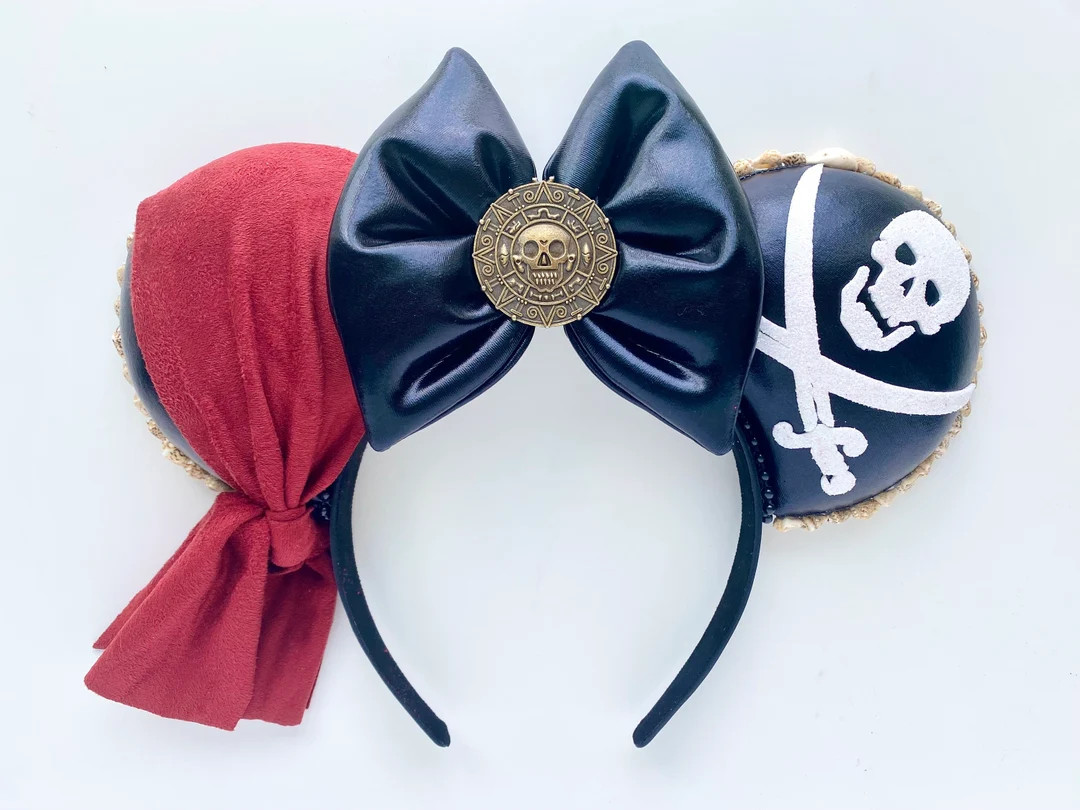 Pirates of the Caribbean Inspired Mouse Ears Mickey Ears Headband | PREORDER Ships in 10 Business... | Etsy (US)