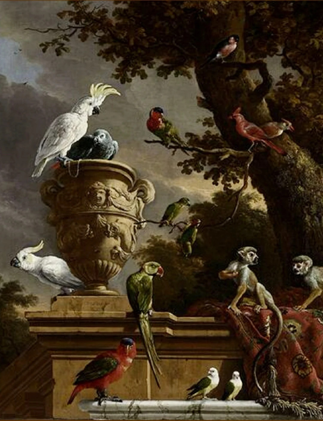 De Menagerie, Melchior D' Hondecoeter,1690-dutch. 11 X 14” Canvas Art Print - Etsy | Etsy (US)