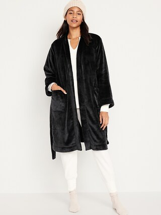 Sherpa Tie-Belt Robe for Women | Old Navy (US)